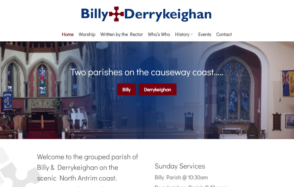 Billy and Derrykeighan church website