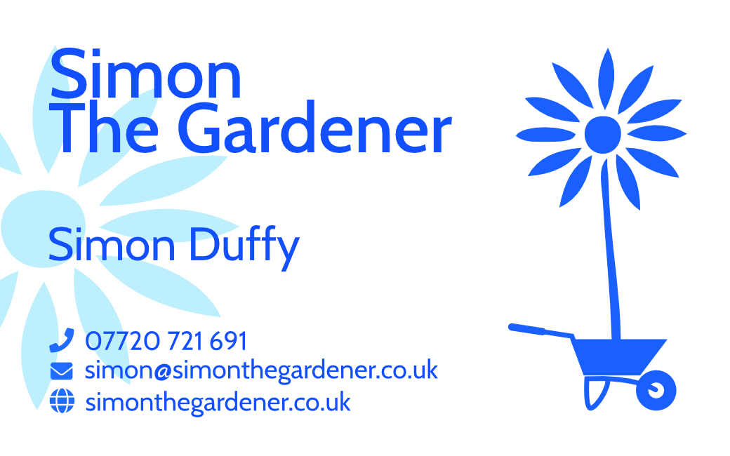 Simon the gardener business card