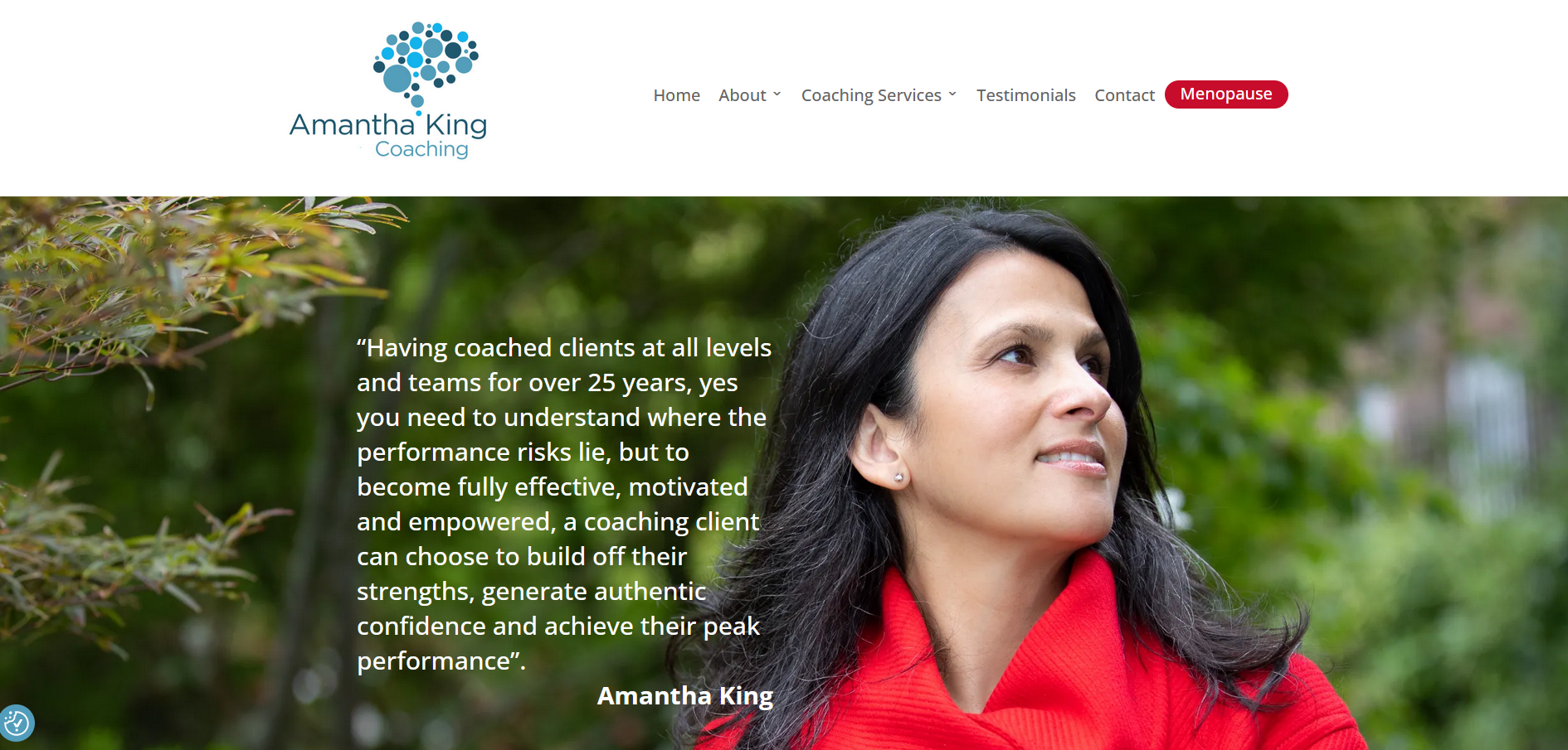 Amantha King Amantha King Coaching Website screenshot